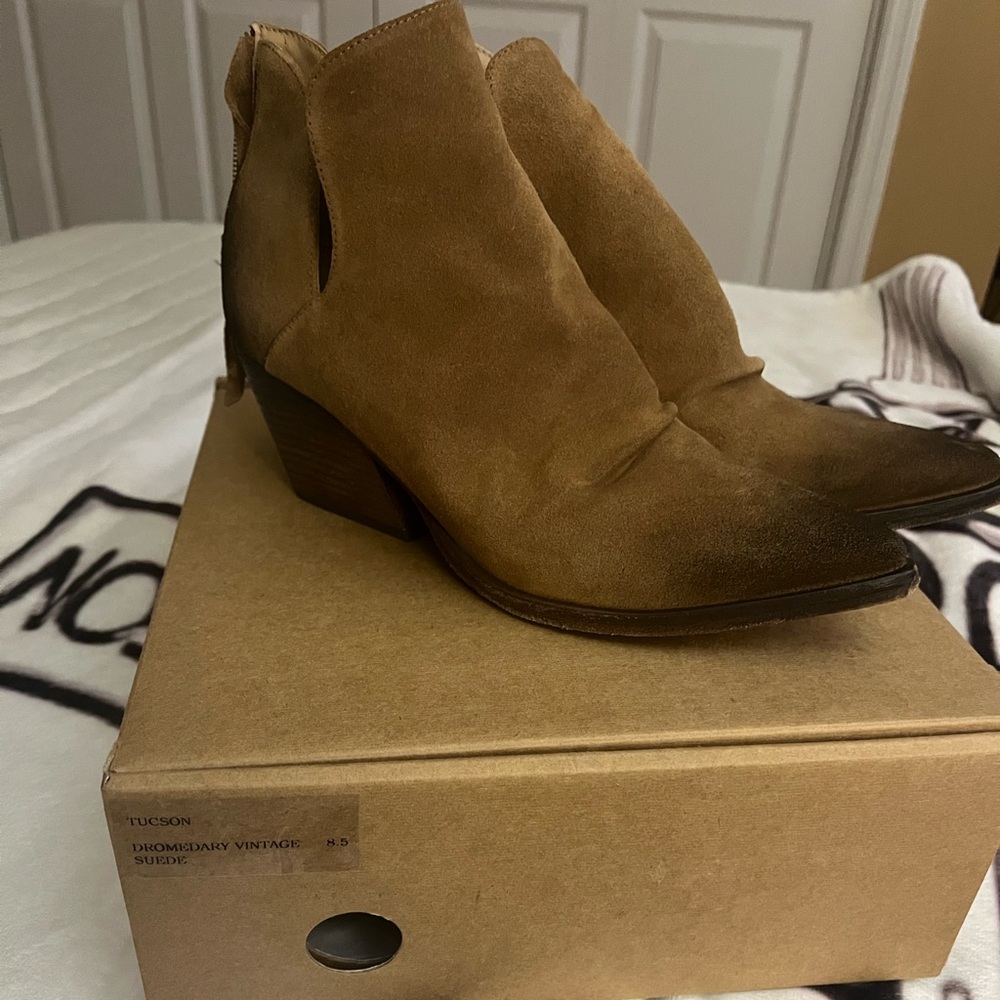 Tucson Brown Suede Ankle Booties
